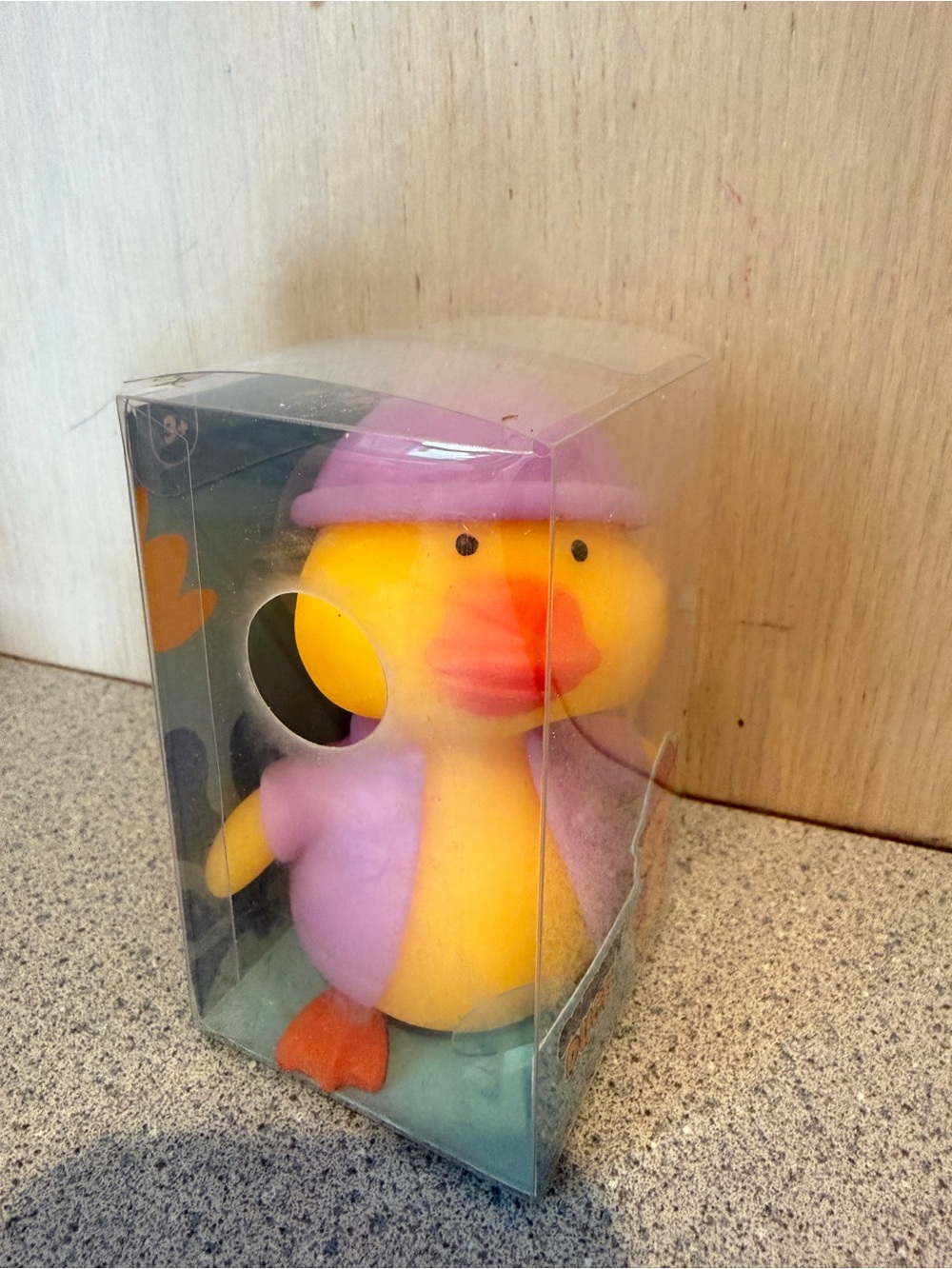 New Viral Squishy Duck + Purple Coat & Hat Keycraft Global 3" Stretch Fidget Toy